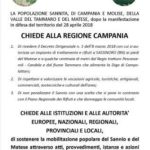 Manifestazione in difesa della Valle del Tammaro a confine tra Campania e Molise